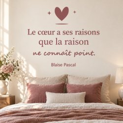 Sticker mural Le cœur a ses raisons | Fun-Stickers