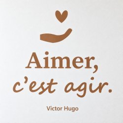 Wall decal Aimer, c'est agir | Fun-Stickers