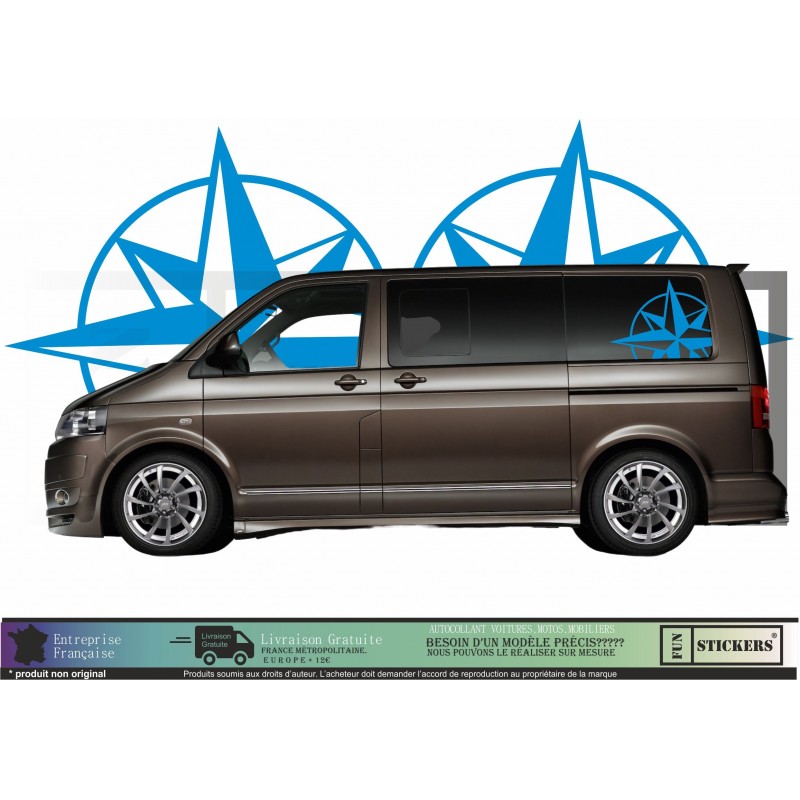 Van VW Volkswagen T4 T5 T6 Edition Spéciale 2 boussoles autocollant