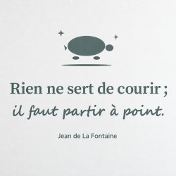 Wall decal Rien ne sert de courir | Fun-Stickers