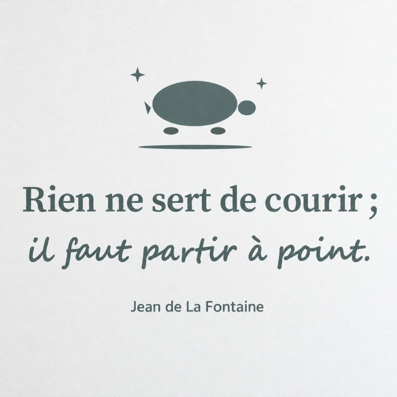Wall decal Rien ne sert de courir | Fun-Stickers