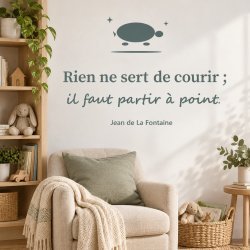 Wall decal Rien ne sert de courir | Fun-Stickers