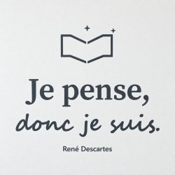 Wall decal Je pense, donc je suis | Fun-Stickers