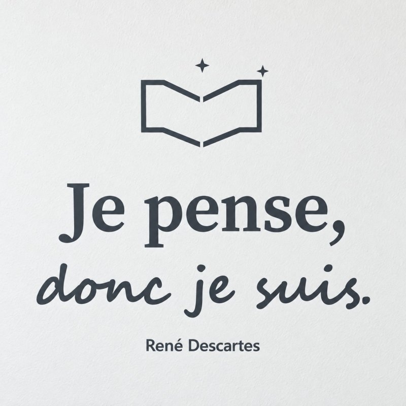 Sticker mural Je pense, donc je suis | Fun-Stickers