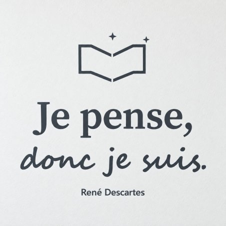 Sticker mural Je pense, donc je suis | Fun-Stickers