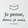 Sticker mural Je pense, donc je suis | Fun-Stickers