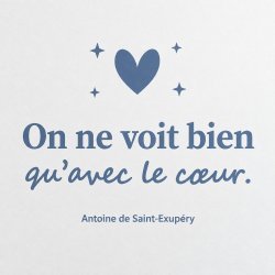 Wall decal On ne voit bien qu'avec le cœur | Fun-Stickers
