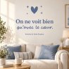 Sticker mural On ne voit bien qu'avec le cœur | Fun-Stickers