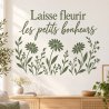 Wall decal Laisse fleurir les petits bonheurs | Fun-Stickers