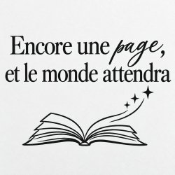 Wall decal Encore une page, et le monde attendra | Fun-Stickers