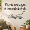 Wall decal Encore une page, et le monde attendra | Fun-Stickers
