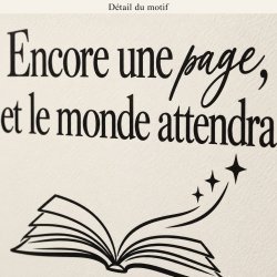 Wall decal Encore une page, et le monde attendra | Fun-Stickers