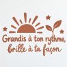 Sticker mural Grandis à ton rythme, brille à ta façon | Fun-Stickers