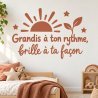 Sticker mural Grandis à ton rythme, brille à ta façon | Fun-Stickers