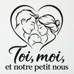 Sticker mural Toi, moi et notre petit nous | Fun-Stickers