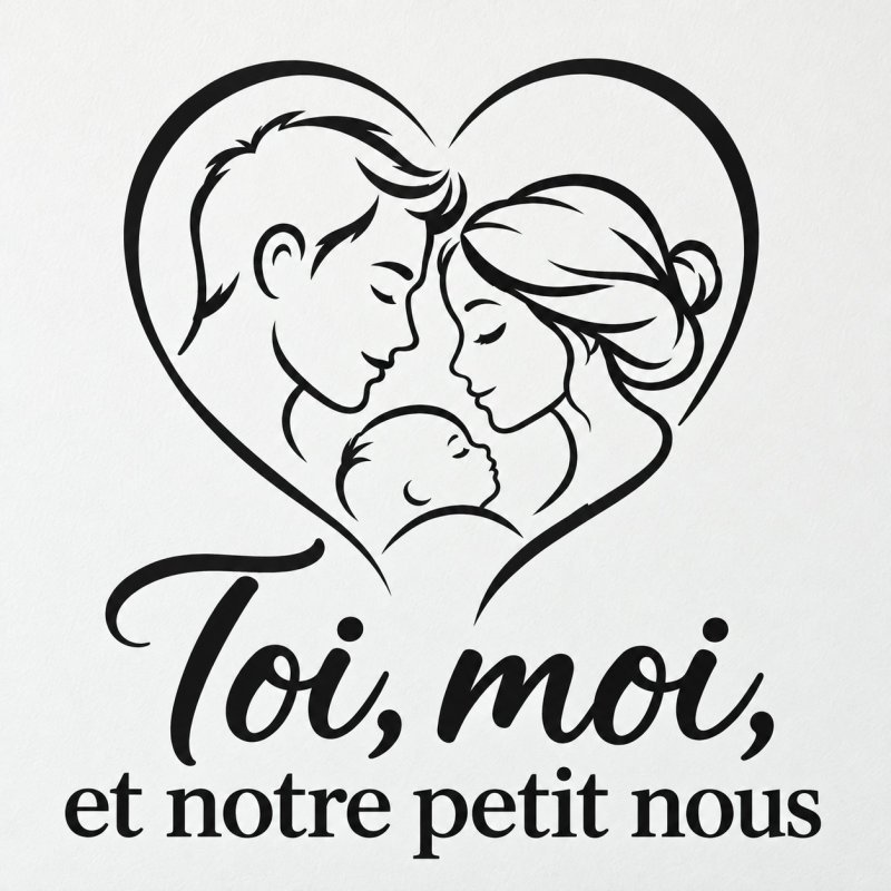 Sticker mural Toi, moi et notre petit nous | Fun-Stickers