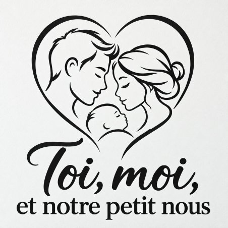 Sticker mural Toi, moi et notre petit nous | Fun-Stickers
