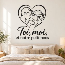 Sticker mural Toi, moi et notre petit nous | Fun-Stickers