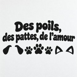 Wall decal Des poils, des pattes, de l'amour | Fun-Stickers