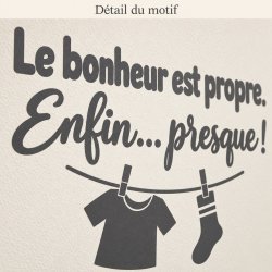 Sticker mural Le bonheur est propre, enfin presque | Fun-Stickers