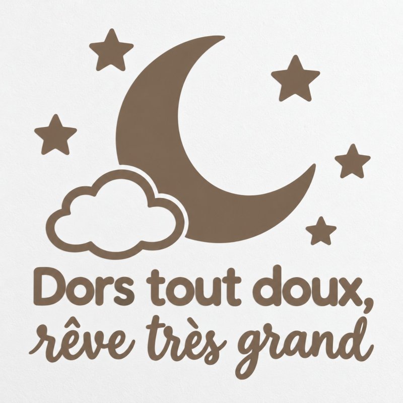 Sticker mural Dors tout doux, rêve très grand | Fun-Stickers