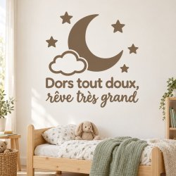 Wall decal Dors tout doux, rêve très grand | Fun-Stickers