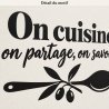 Sticker mural On cuisine, on partage, on savoure | Fun-Stickers