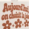 Sticker mural Aujourd'hui, on choisit la joie | Fun-Stickers