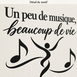 Wall decal Un peu de musique, beaucoup de vie | Fun-Stickers