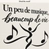 Wall decal Un peu de musique, beaucoup de vie | Fun-Stickers