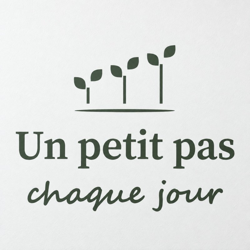 Wall decal Un petit pas chaque jour | Fun-Stickers