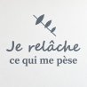 Sticker mural Je relâche ce qui me pèse | Fun-Stickers