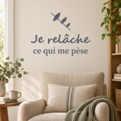 Sticker mural Je relâche ce qui me pèse | Fun-Stickers