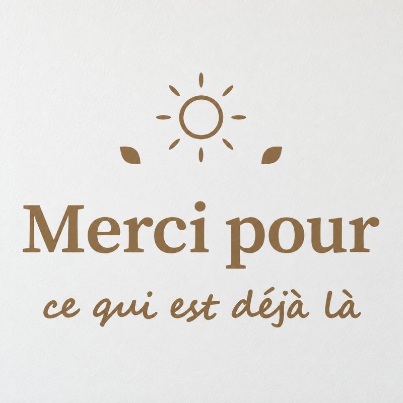 Wall decal Merci pour ce qui est déjà là | Fun-Stickers