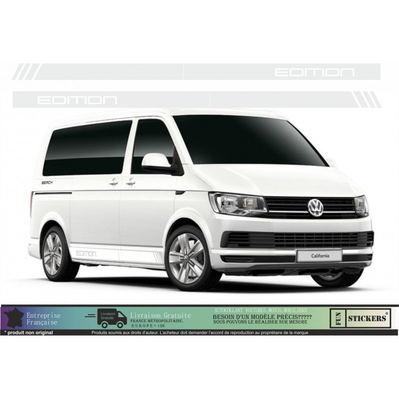 Stickers bas de caisse Edition VW Transporter T5 T6 L2 Fun Stickers