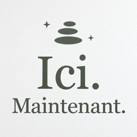 Wall decal Ici, maintenant | Fun-Stickers