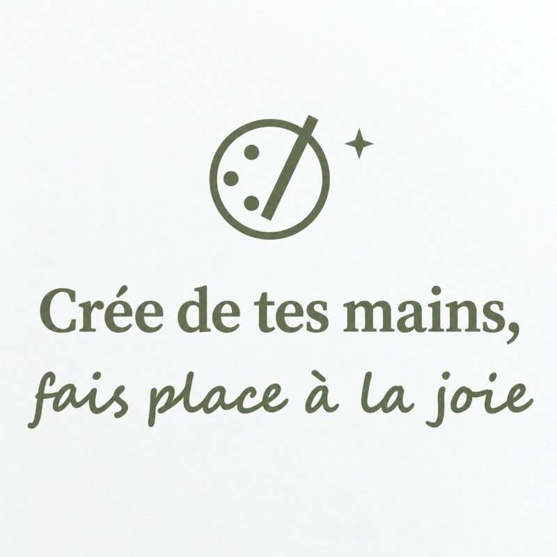 Wall decal Crée de tes mains, fais place à la joie | Fun-Stickers