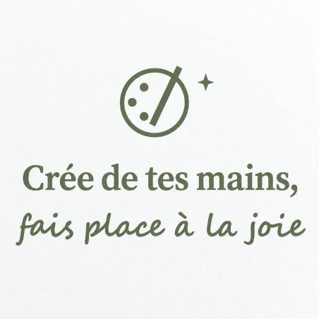 Sticker mural Crée de tes mains, fais place à la joie | Fun-Stickers