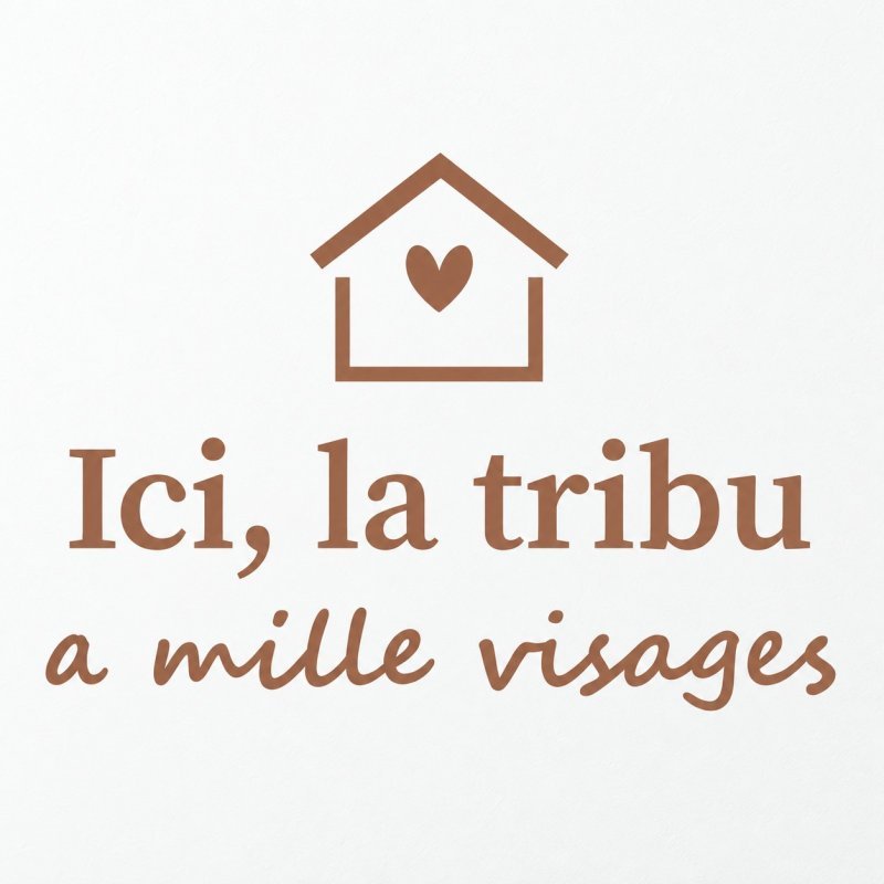 Wall decal Ici, la tribu a mille visages | Fun-Stickers