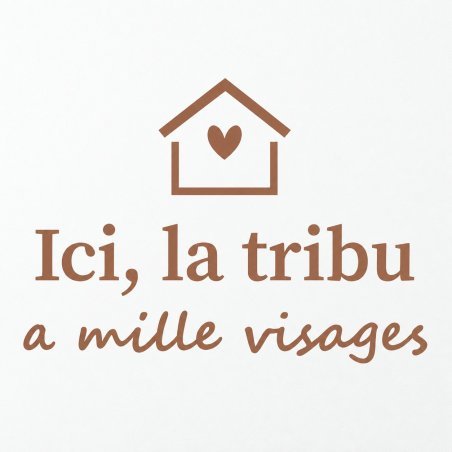 Sticker mural Ici, la tribu a mille visages | Fun-Stickers