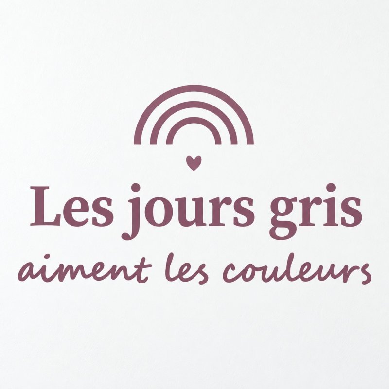 Sticker mural Les jours gris aiment les couleurs | Fun-Stickers