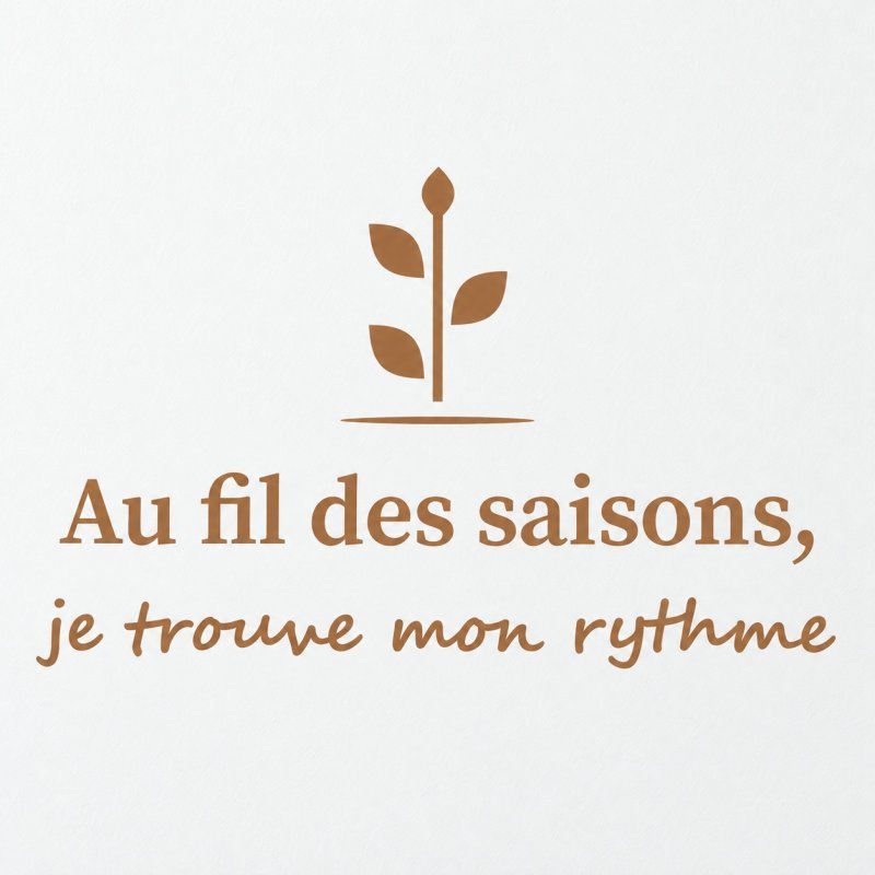 Wall decal Au fil des saisons, je trouve mon rythme | Fun-Stickers