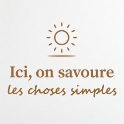 Wall decal Ici, on savoure les choses simples | Fun-Stickers