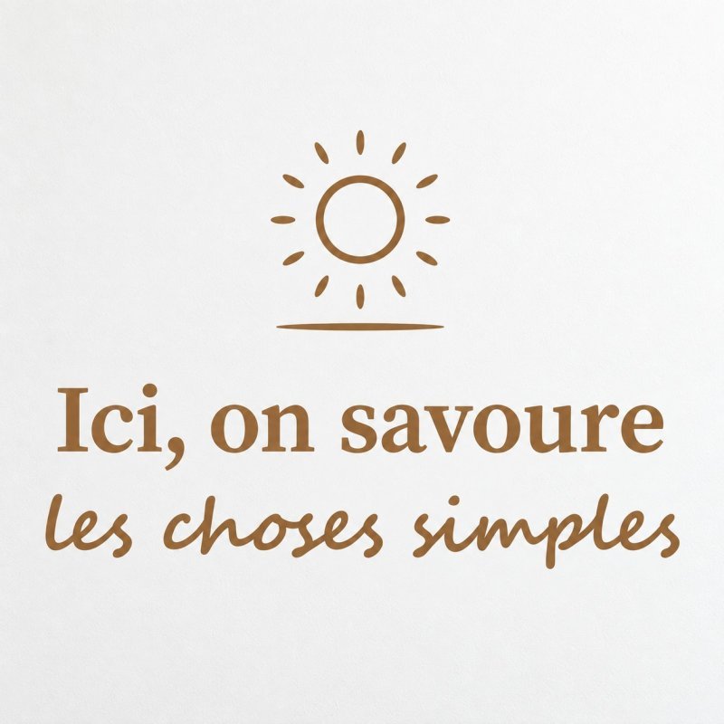 Wall decal Ici, on savoure les choses simples | Fun-Stickers