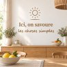Wall decal Ici, on savoure les choses simples | Fun-Stickers