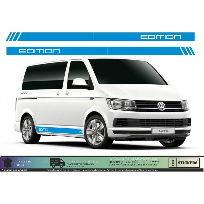 Stickers bas de caisse Edition VW Transporter T5 T6 L2 Fun Stickers