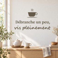 Sticker mural Débranche un peu, vis pleinement | Fun-Stickers