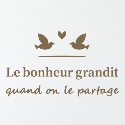 Wall decal Le bonheur grandit quand on le partage | Fun-Stickers