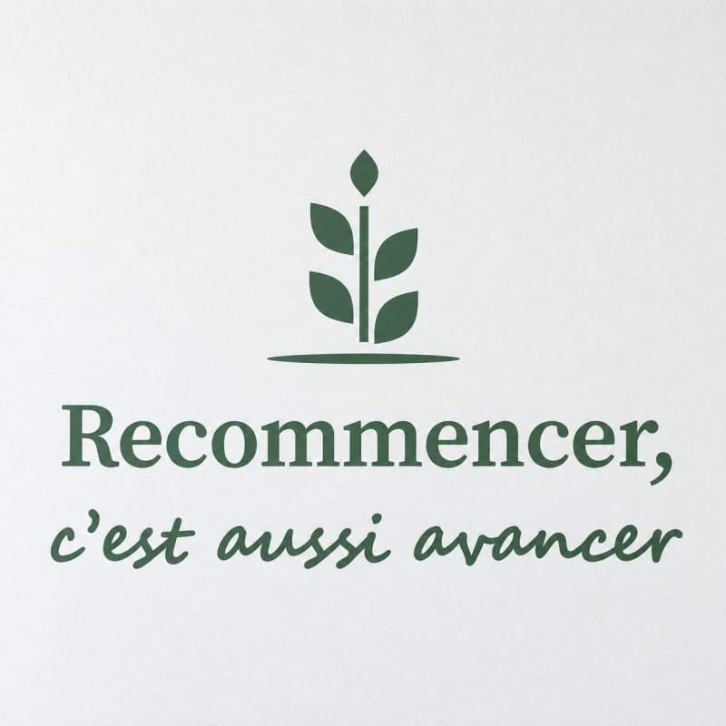 Wall decal Recommencer, c'est aussi avancer | Fun-Stickers