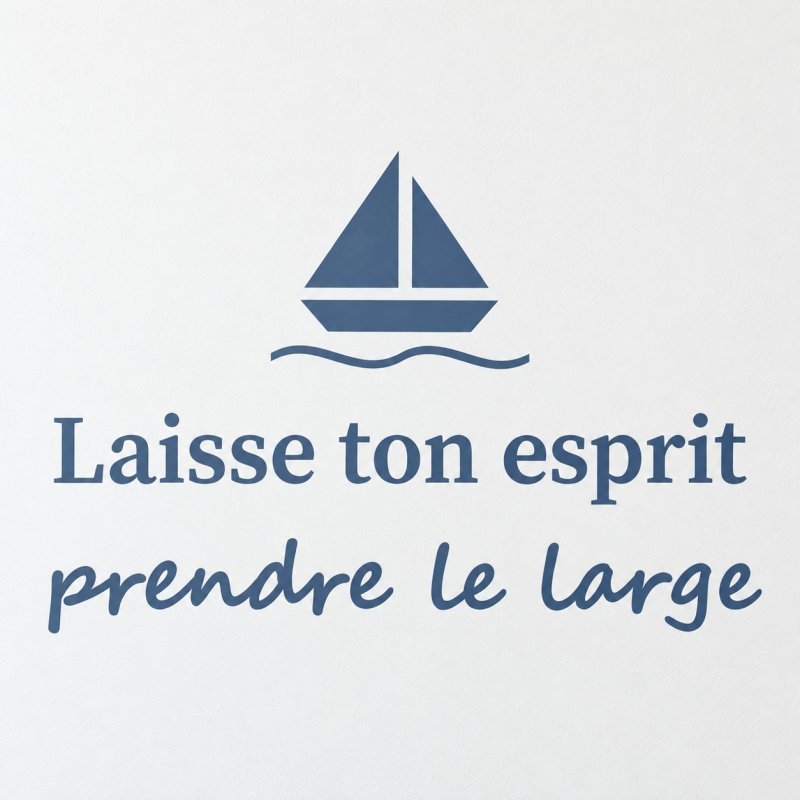 Sticker mural Laisse ton esprit prendre le large | Fun-Stickers